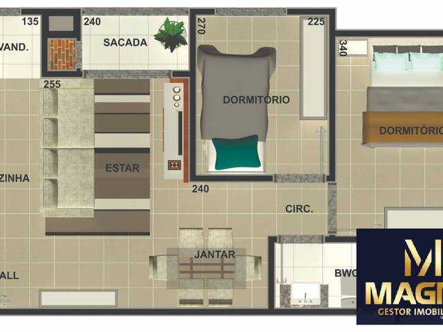 #134 - Apartamento para Venda em Cascavel - PR - 1